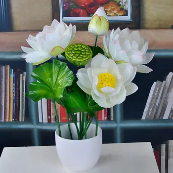Mini Dirbtinio Vandens Lelija Modeliavimas Latekso Bonsai Lotus Namų Vestuvių Viešbutis Dekoratyvinis Netikrą Gėlių
