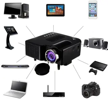 Mini Projektorius 2020 M. Modernizuoti, Jayzod UC28+3D 1080p Portable LED Projektorius Paramos USB, HDMI, AV-SD VGA Namų Kino Teatro