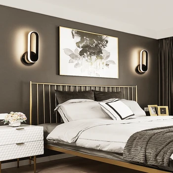 Modernus miegamojo lovos LED lubų lempa, gyvenamasis kambarys sofos, foninis apšvietimas, praėjimų koridorius, laiptinės pasukti prie sienos lightingng