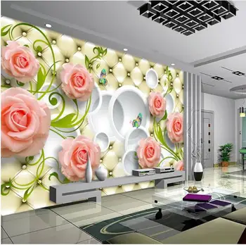 modernūs, prabangūs kūrybos 3d tapetai papel de parede papel sienų tapetai miegamajame sienos gėlių foto freskomis kraštovaizdžio