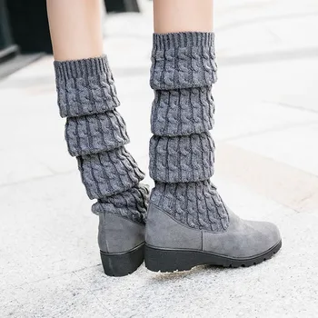 moterų batai rudens ir žiemos naujų per kelius siekiantys batai aptakus comfort plus medvilnės butas Pulko batai mezgimo moterų 2021