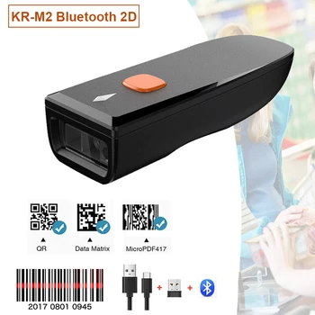 Naujas Atvykimo Portable Bluetooth 2D brūkšninių kodų Skaitytuvas Bevielis Kišenėje Mini QR brūkšninių Kodų Skaitytuvą, PDF417 Mobiliųjų Mokėjimų Siunta