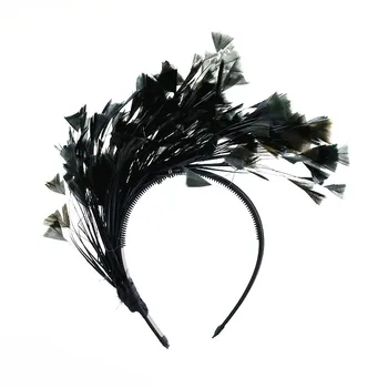 Naujas žiemos plunksnų visa galva mergaičių šalis, plaukų aksesuarų, mielas kietas hairbands kaspinai-DWSAZ