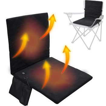 Nešiojamų Šildomos Sėdynės Pagalvėlės 3 Režimas Reguliuojamas Šilumos Pagalvėlė, USB Šildomas, Sulankstomas Atgal Kėdės Pagalvėlę, Atminties Putos Lauko Piknikus