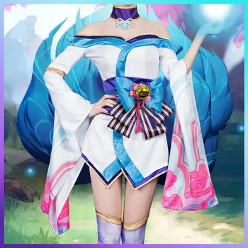 Pagal Užsakymą Pagaminti Dydis Cosplay Fox Kostiumai Devynių-Tailed Fox Cosplay Kostiumų Fancy Dress Moterų Suaugusiųjų Helovinas Kimono Priedai