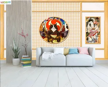 Papel de paredel rankomis dažyti fox moterų abstrakčios fono sienos freskos TV foną, miegamojo kambarį tapetai namų puošybai