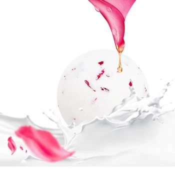 Perlinė Vonia Jūros Druska Kamuolys 100g Pieno Rožių eterinis Aliejus Bubble Ball Giliai Valanti Kvepalų ilgalaikį Vonios Bomba