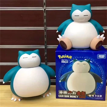 Pokemon Anime Snorlax Piggy Bank Statulėlės Žaislai Vaikams Kawaii Kambario Dekoro Kalėdų Dovana Automobilių Apdailos