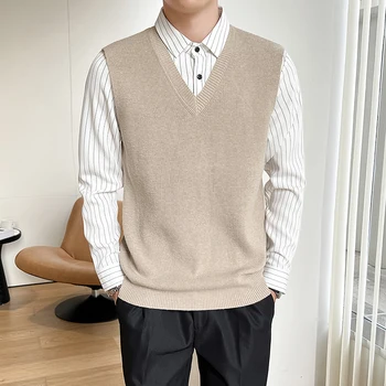 Populiarus rudens pradžioje 2022, vyriški netikrą dviejų dalių megztinis marškinėliai apykaklės, naujas išsiuvinėti mezgimo base coat