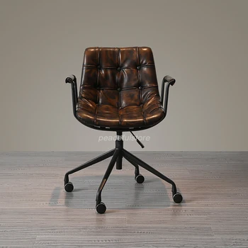 Prabanga Liftas Šiaurės Retro Namo Odos Kompiuterio Paprasta, Glausta Biuro Kėdžių Dizaineris Meno Pasukama Kėdė Žaidimų Sukama Kėdė