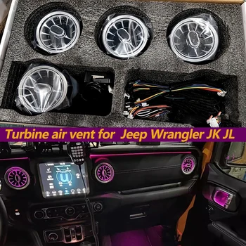 Priekiniai Turbinos Oro Angos, Skirtos Jeep Wrangler JK JL Aplinkos Šviesos Jeep Wrangler JK 2007-2022 apšviesti Oro Angos Neoninės Lempos