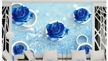 Pritaikyti 3d tapetai, 3d sienų freskomis tapetai Blue demon ji dinamiška TV nustatymas sienos 3d tapetai, freskos apdaila
