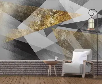 Pritaikyti 3D tapetai, freskos Šiaurės abstrakčiai juoda ir balta geometrinis aikštėje sofos fone, sienų apdaila dažymas