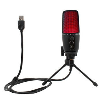 Profesinės USB Kondensatoriaus Mikrofonai PC Kompiuteris, Nešiojamas Dainavimo Žaidimų Transliacijos Įrašymo Studija 