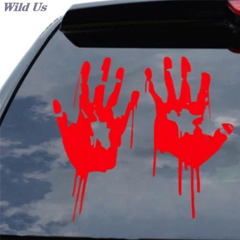 Raudona Kruvinas Kraujo Vertus Spausdinti Vinilo Automobilių Lipdukas Creepy Zombie Miręs Lipdukas Creepy asmenybės 15cm(ilgis)*15 cm(plotis)