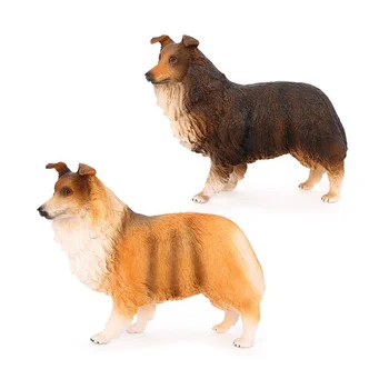 Realus Gyvūnų Šunų Modelis Aviganis šunelis Vaikų Pažinimo Žaislai Veiksmų Skaičiai Modelio Surinkimo Žaislai Vaikams, Vaikas Dovana