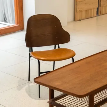 Retro Pramonės Stiliaus Valgomojo Kėdė Medžio Masyvo Didelių Atgal Kūrybos Namuose Amerikos Šalyje, Kavos Kėdės Sillas De Comedor Muebles