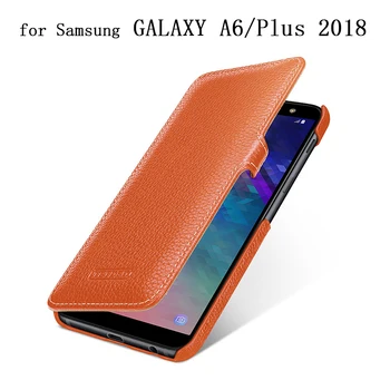Samsung Galaxy A6 2018 Atveju Gryno Karvės Odos Originali Telefono Dangtelis Fundas Samsung A6+ A6 Plius 2018 Redakcija Apversti Odos Krepšys