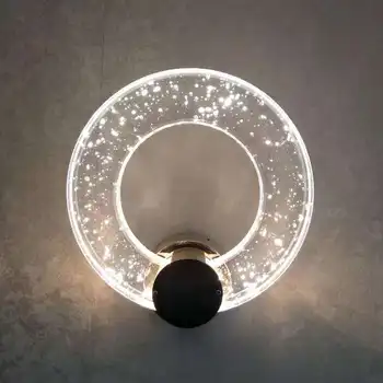 sienos lempos po modernios šviesos prabanga burbulas kristalų sienos lempos restoranas, miegamojo lovos, praėjimų laiptinės viešbučio fojė LED siena