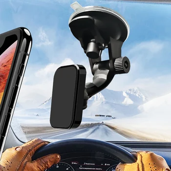 Soporte magnético de teléfono móvil para coche, soporte con ventosa para parabrisas, 360 grados, para iPhone, Xiaomi, 