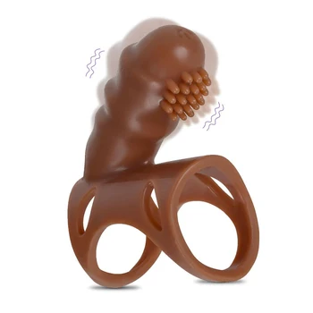 Spike Prezervatyvą Klitorio Stimuliacija Porų Suplakti Kartu Užrakinti Vibracijos Žiedas Vibruojantis Kiaušinis Auskarai Suaugusiųjų Sekso Produktus