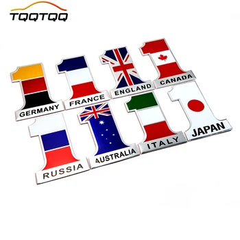 TQQTQQ 3D Premium Metalo Nacionalinės Vėliavos Automobilio Pusės Sparnas Galinis Kamieno Emblema Ženklelio Lipdukai visos Transporto priemonės, Sunkvežimių, Automobilių, Motociklų