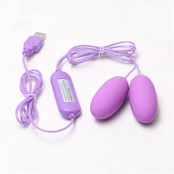 USB Powered Dvigubos Vibracijos Sekso Žaislai 12 Greičio Vibratorius atsparus Vandeniui Stipri Vibracija, Dvigubai Šokinėti Kiaušinių Sekso Produktai Moterų Orgazmas