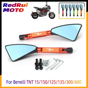 Už Benelli TNT15 TNT150 TNT125 TNT135 TNT300 TNT600 Aliuminio CNC Motociklo Pusės Veidrodėlis, galinio vaizdo Veidrodėliai Motociklo Accessories