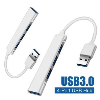 Už Tesla Model 3 Y USB Hub Didelės Spartos 4 USB jungtys Daiktadėžė USB Docking Station Adapteris, USB prailginimo Splitter Automobilių Reikmenys