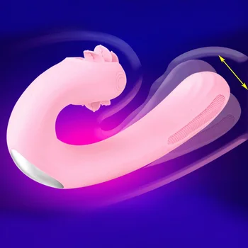  Varantys Kalba Sukimosi Vibratoriai Moterims Swing Dvigubo Makšties Klitorio Stimuliacijos Sekso Žaislai Moteris, Suaugusiems Erotiniai Žaislai