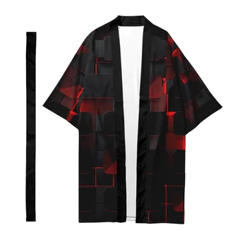 Vyrai, Japonijos Tradicinių Etninių Ilgai Kimono Megztinis Moterų Kimono Spalvinga Modelio Kimono Marškinėliai Yukata Striukė