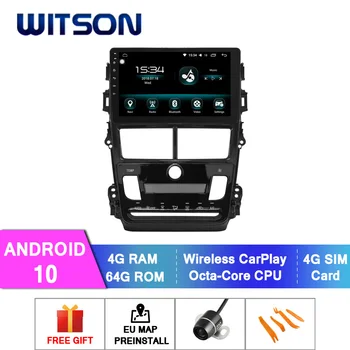 WITSON Android 10.0 AUTOMOBILIŲ DVD SISTEMOS TOYOTA VIOS 2008 (Automatinis Oro Kondicionierius versija) automobilių dvd grotuvas nuorodą/DAB/OBD/PSSS parama