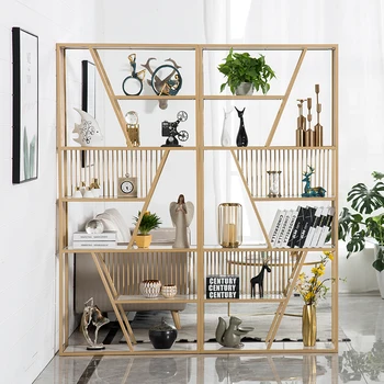 Šiaurės aukso lentyna, modernus minimalistinio kūrybos leidiniai stendas kambarį grindų apdailos lentynos pasiskirstymo lentynos