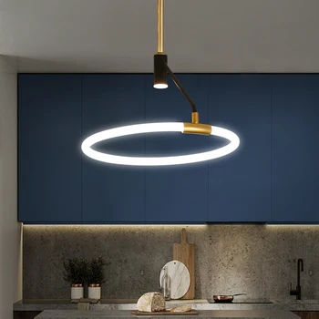 Šiuolaikinių LED šviestuvo aukso šviestuvai, lempos virtuvė, valgomasis, kavinė, patalpų apšvietimas, apšvietimo Šviestuvas